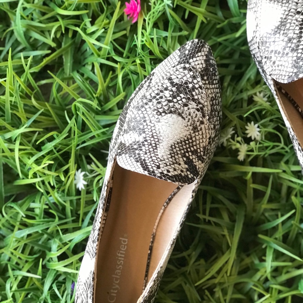 1 Left! Python Snake Pointed Comfort Flat Loafer - Picture 5 of 8